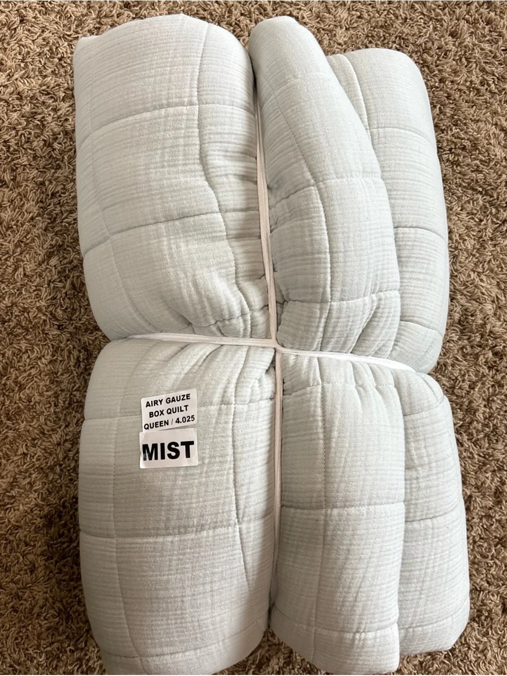 Organic Airy Gauze Dream Quilt Full/Queen in Mist